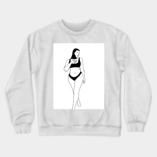 Curves beautiful girl Crewneck Sweatshirt